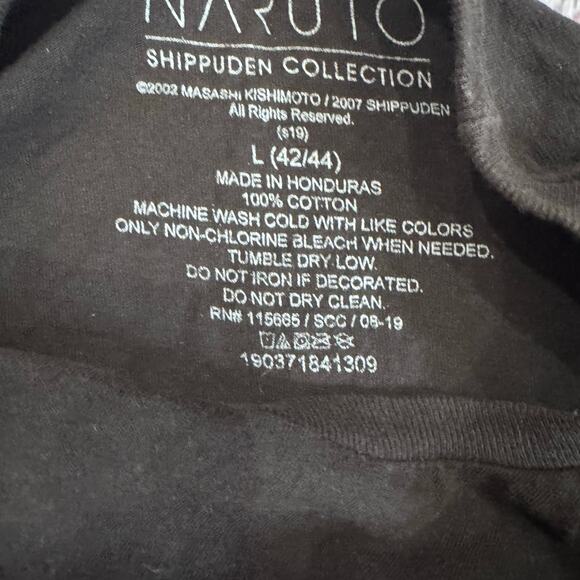 Naruto Shippuden Kakashi Hatake Graphic T-Shirt Men’s L Black/Red 100% Cotton - Picture 5 of 5